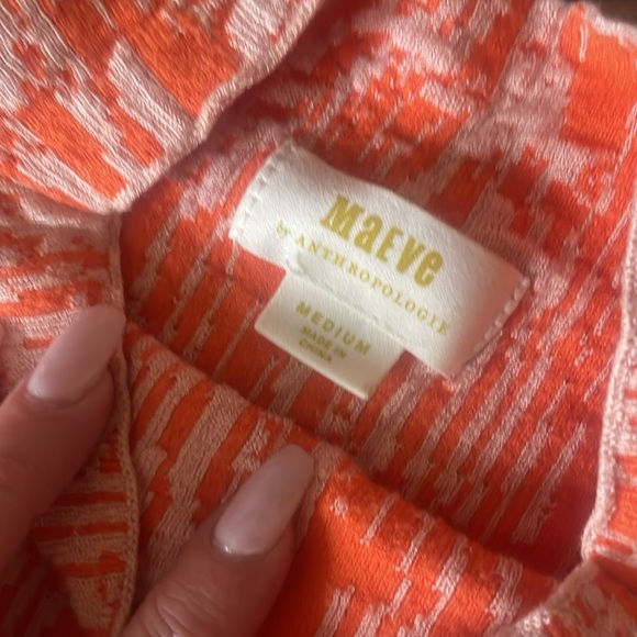 Orange and white Anthropologie sweater - Picture 2 of 4